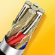 Дата кабель Usams US-SJ367 U35 3in1 USB to Combo 2A (1m)