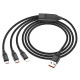 Дата кабель Hoco U104 Ultra 6A 3in1 Lightning -MicroUSB-Type-C (1.2m)