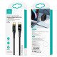 Дата кабель USAMS US-SJ590 Type-C to Type-C PD 100W Transparent Digital Display Cable (1.2m)