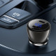 АЗП Acefast B10 metal car charger 60W (USB-C + USB-C) with digital display