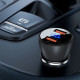 АЗП Acefast B7 metal car charger 45W (USB-A + USB-A) with digital display