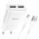 МЗП HOCO C88A (2USB/2.4A) + MicroUSB