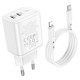 МЗП Borofone BN9 PD35W (2Type-C) + Type-C to Lightning