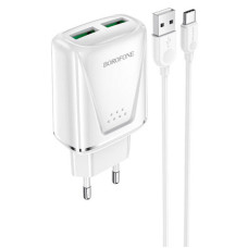 МЗП Borofone BA54A Wide road QC3.0 (2USB) + Type-C