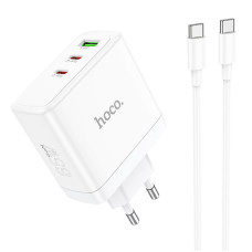 МЗП Hoco N30 Glory PD65W (2Type-C/1USB) + Type-C to Type-C