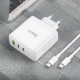 МЗП Hoco N30 Glory PD65W (2Type-C/1USB) + Type-C to Type-C
