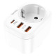МЗП Hoco NS3 Multifunctional PD20W (2USB/1Type-C/1xSocket)