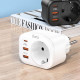 МЗП Hoco NS3 Multifunctional PD20W (2USB/1Type-C/1xSocket)