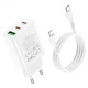 МЗП Hoco C99A PD20W+QC3.0 (1USB/2Type-C/3A) + Type-C to Lightning