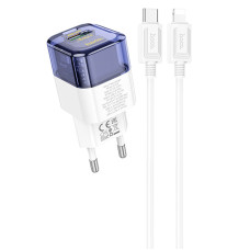 МЗП Hoco C131A Platium PD30W+QC3.0 + Type-C to Lightning