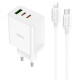 МЗП Hoco C126A PD40W+QC3.0 (1USB/2Type-C) + Type-C to Lightning