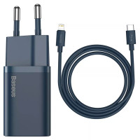 МЗП Baseus Super Si Quick Charger 1C 20W + кабель Type-C to Lightning (TZCCSUP-B)