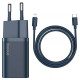 МЗП Baseus Super Si Quick Charger 1C 20W + кабель Type-C to Lightning (TZCCSUP-B)