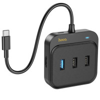 Перехідник HUB Hoco HB37 Easy link 6-in-1 Multiport Adapter (HDTV+RJ45+USB3.0+USB2.0*2+PD100W)