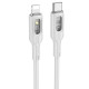 Дата кабель Hoco U120 Transparent explore intelligent power-off PD 27W Type-C to Lightning (1.2m)