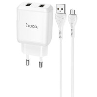 МЗП HOCO N7 (2USB/2,1A) + USB - MicroUSB