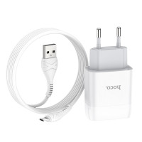 МЗП Hoco C73A (2USB/2.4A) + microUSB