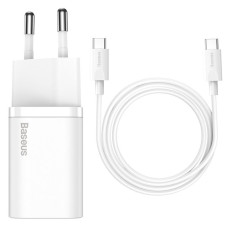 МЗП Baseus Super Si Quick Charger 1C 25W + Cable Type-C to Type-C 3A (1m) (TZCCSUP-L)